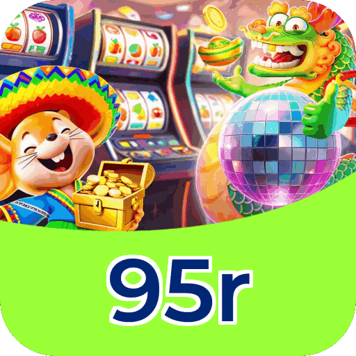 Interface do aplicativo 95r mostrando jogos disponíveis no iOS e Android